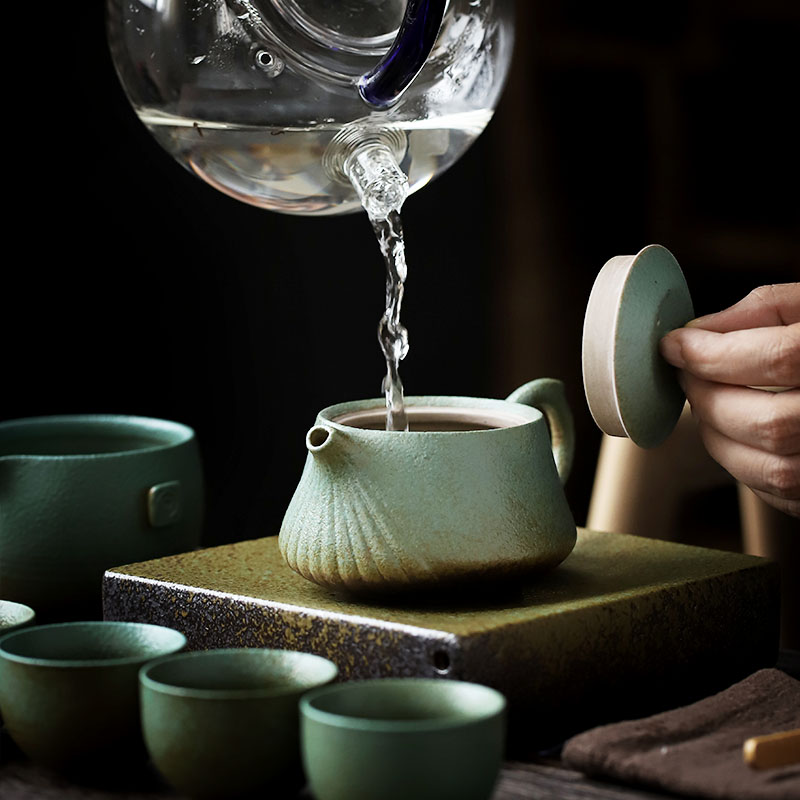 ShangYan Japanese ceramic teapot hand grasp pot of up small teapot single pot of filtering household contracted kung fu tea pot