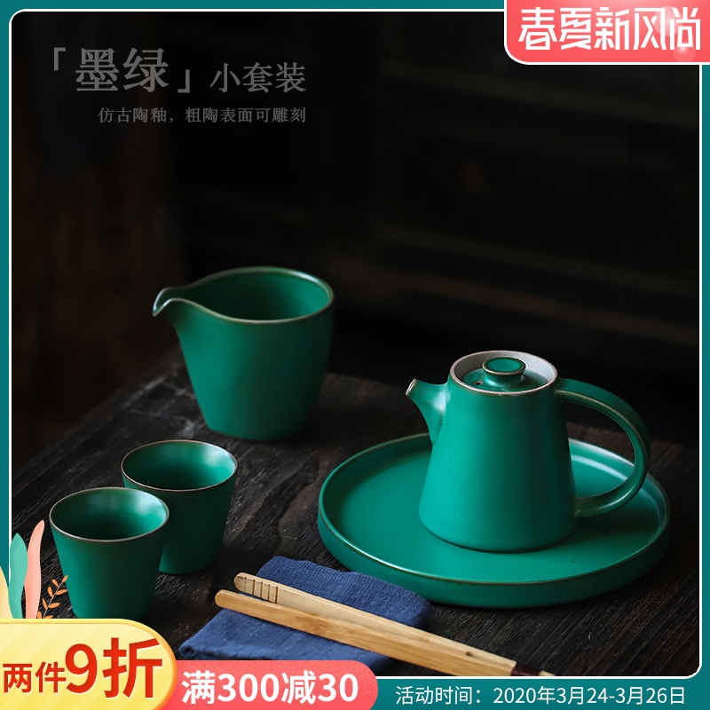 ShangYan ceramic teapot restoring ancient ways suit contracted a pot of two cups of small sets of kung fu tea set home 2 people make tea