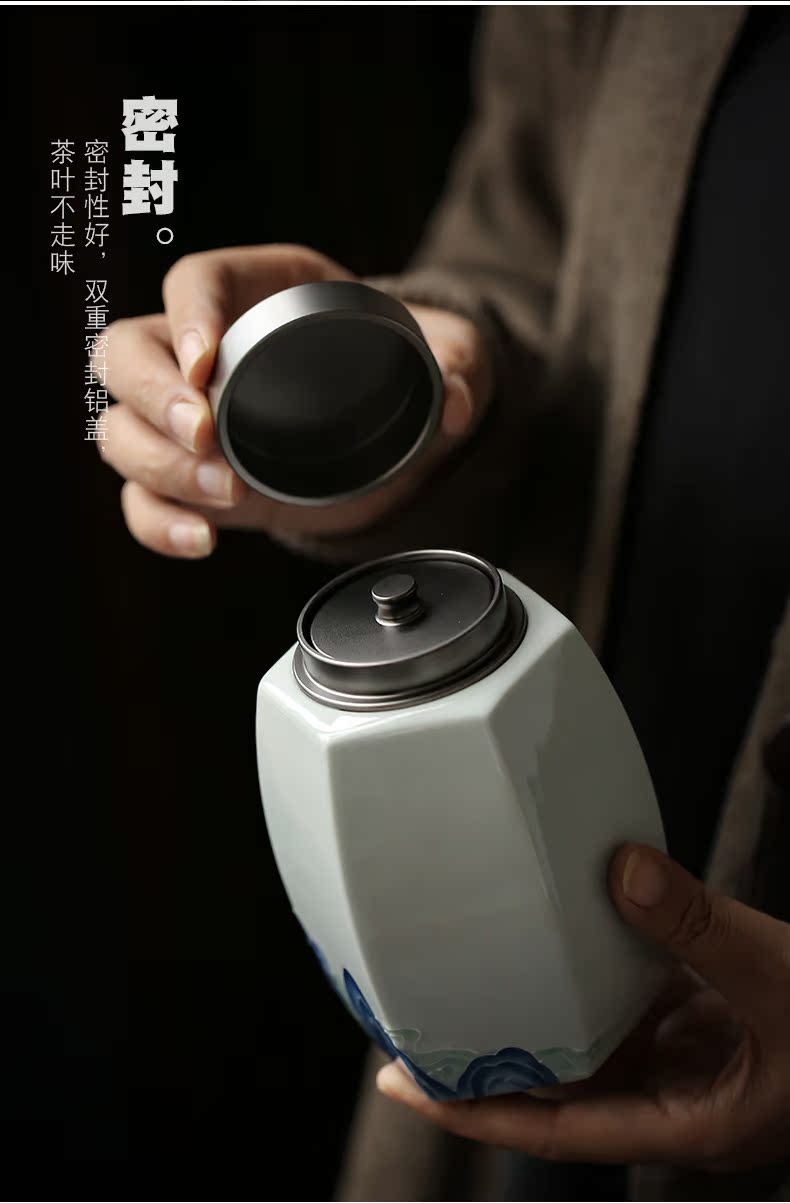 Restoring ancient ways is the manual in Japanese tea caddy fixings household contracted seal storehouse, ceramic POTS sealed as cans of green tea, black tea
