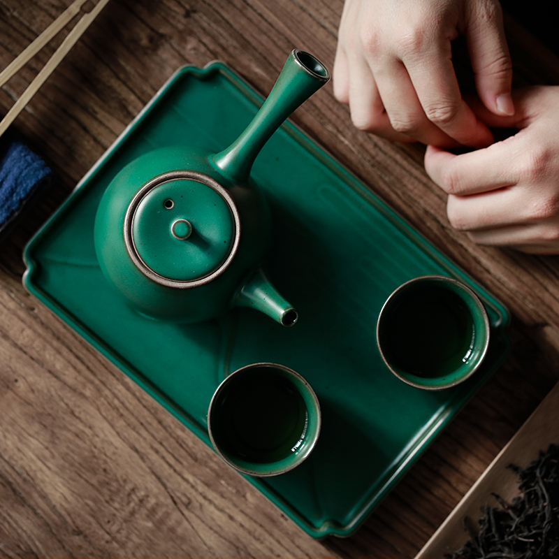 ShangYan dry ceramic tea set household dry Taiwan contracted creative Japanese kung fu tea tray tea pot holder