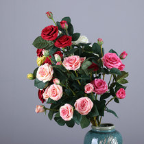 Yongyue home hand moisturizing 7 roses simulation flower tea A few table flowers Decorative flower arrangement Multi-head fake flower silk flower