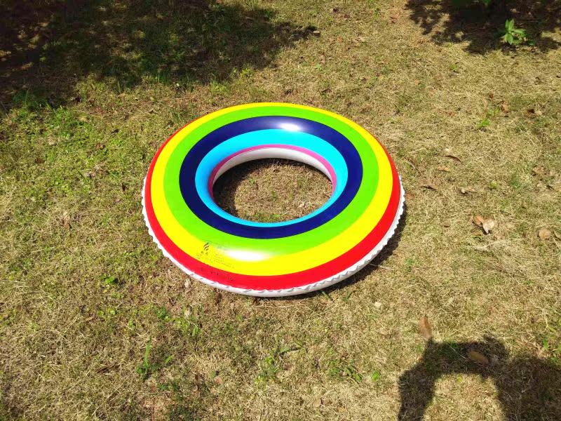 Vòng bơi cầu vồng 90CM dành cho người lớn và phụ nữ phao cứu sinh - Cao su nổi phao hồ bơi trẻ em