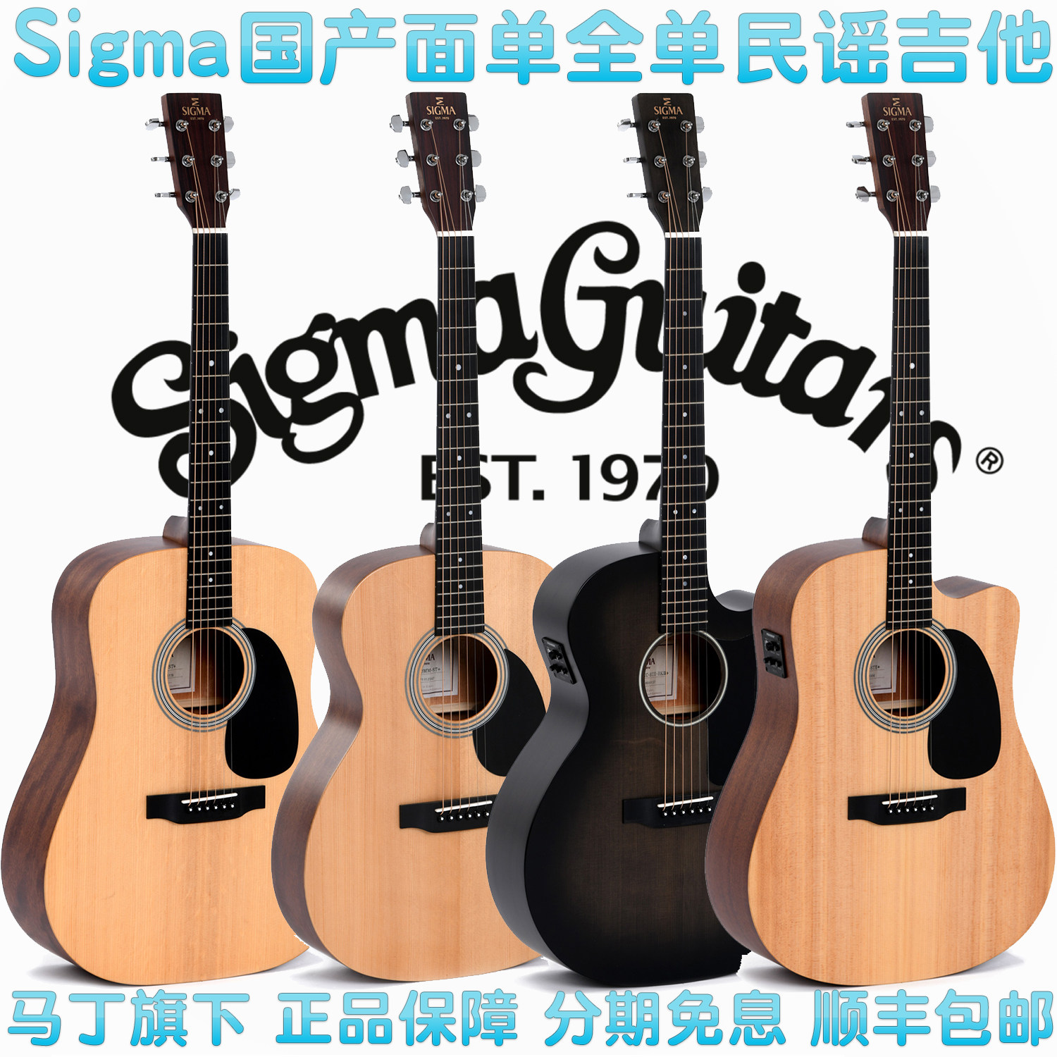 Wood guitar veneer Sigma DM1ST 15 E ST Folk beginners Getting started