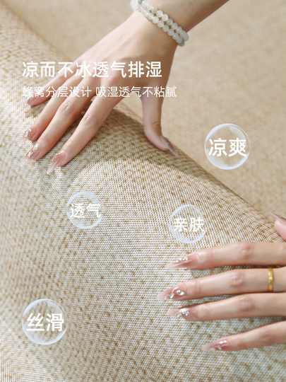 客厅地毯2025新款凉席地垫夏季冰丝轻奢高级感房间榻榻米免洗可擦