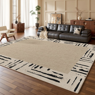 客厅地毯中古风2025新款免洗可擦法式卧室床边毯地垫大面积全铺