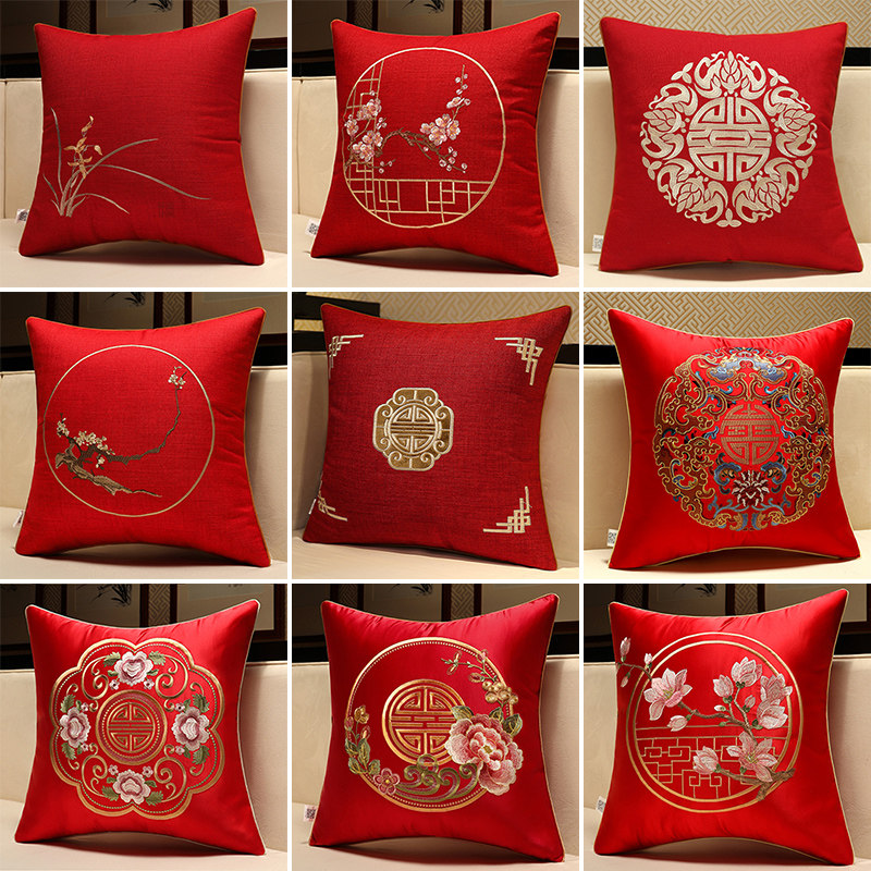 Holding Pillow Wedding HAPPY WORDS RED SOFA CUSHIONS A COUPLE WEDDINGS WEDDING HOUSE HEADBED REST WITH PILLOWS HAPPY NEW WEDDING HOLDING PILLOW COVER