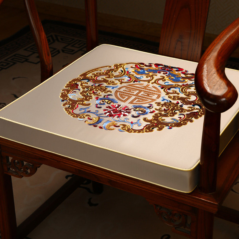 Chair Cushion Cushion Natural Latex Cushion Chinese Circle Chair Taiwat Chair Cushion Home Customised Anti-Slip Thickened Sofa Cushion