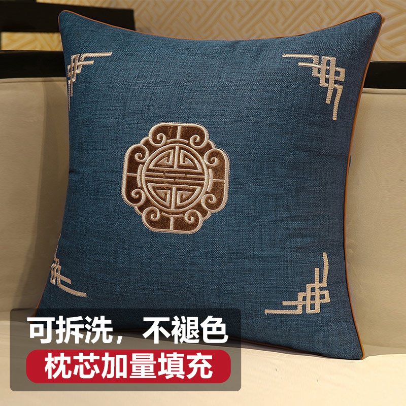 Chinese style sofa pillow living room upmarket leaning pillow waist pillows Chinese wind headbed cushions backrest cushion cover without core customization