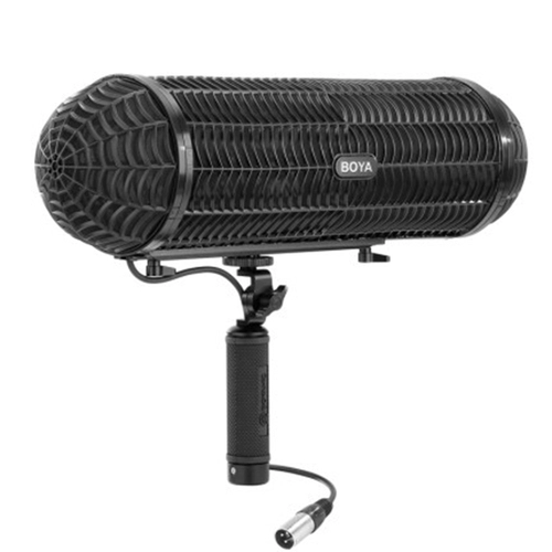 BOYA Boya By-Ws1000 Радио-свиная клетчатая костюм, ствол с бочонки с кронштейнами и землетрясенными трехсеквальными наборами.