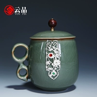 0076-Guanyao Personal Office Cup (Bamboo Bao Ping An)