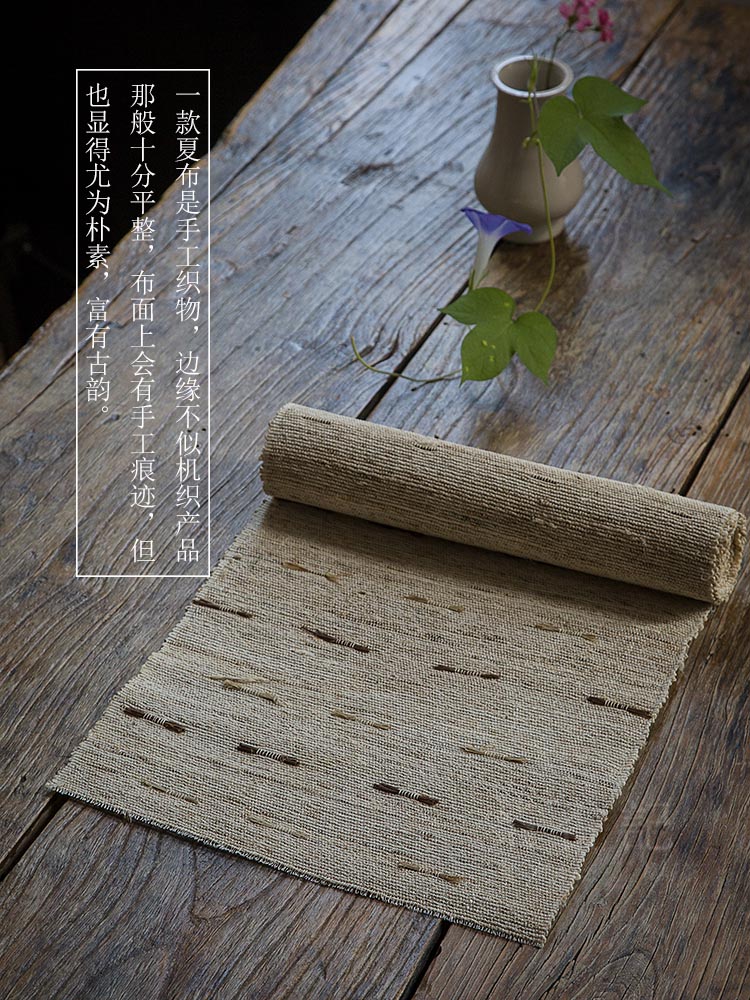 Pure manual than grass cloth ramie tea table ecru overall traditional hand - made by tea table cloth