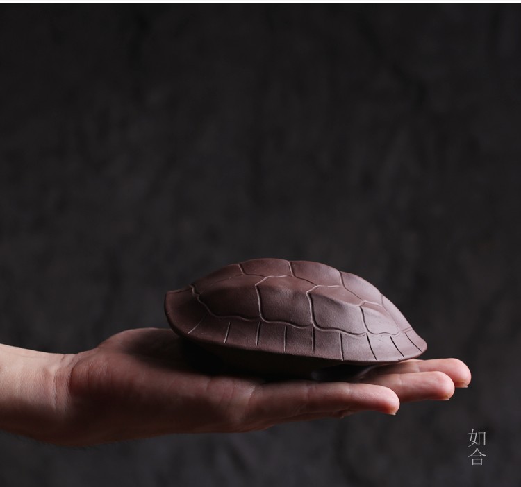 Evil spirit town curtilage yixing purple sand shell manual as divination tea pet furnishing articles feng shui decoration