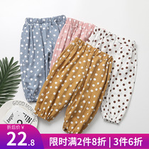 Girls Seven Pants Summer Thin foreign air Children midpants 50% Pants Loose Outside Wearing Cotton Quality Baby Boy Pants