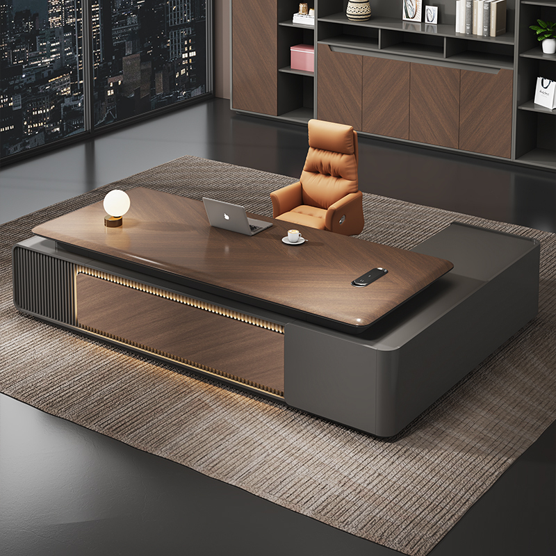 High-End and Elegant Executive Desk, Light Luxury and High-End Feel, Ceo Office Desk, Chairman's Office, Executive Desk and Chair Set High-End and Elegant Executive Desk, Light Luxury and High-End Feel, Ceo Office Desk, Chairman's Office, Executive Desk and Chair Set