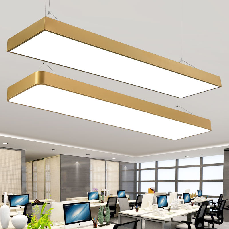 Simple Modern Led Chandelier Office Studio Strip Light Gold Clothing Store Front Desk Cashier Gym Simple Modern Led Chandelier Office Studio Strip Light Gold Clothing Store Front Desk Cashier Gym