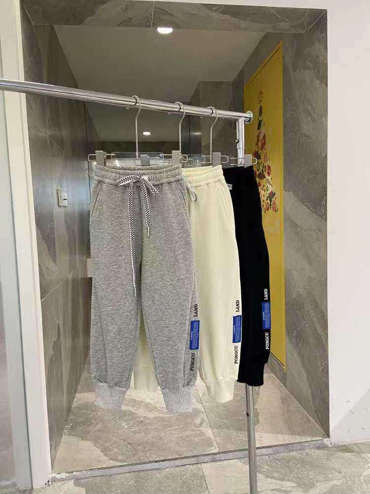 Korean custom children's clothing spring and autumn children's big children parent-child all-match casual sports trousers knitted pants