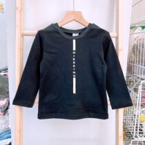 Brand spring and autumn childrens childrens Korean style foreign style all-match pure cotton letter long-sleeved t-shirt bottoming shirt 178