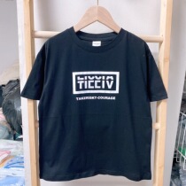 Korean high-quality summer childrens middle-aged and older childrens foreign-style pure cotton all-match letters short-sleeved loose top T-shirt