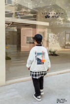 Niuduoduo winter style Korean version of childrens middle-aged and older childrens hem plaid splicing fake two-piece trendy Fanyang style sweater 51287