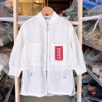 Oubao B brand spring and autumn childrens big children Korean version all-match mid-length jacket jacket zipper shirt 1295