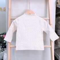 Boys and girls pure cotton little star high collar bottoming shirt baby childrens long-sleeved T-shirt 9095