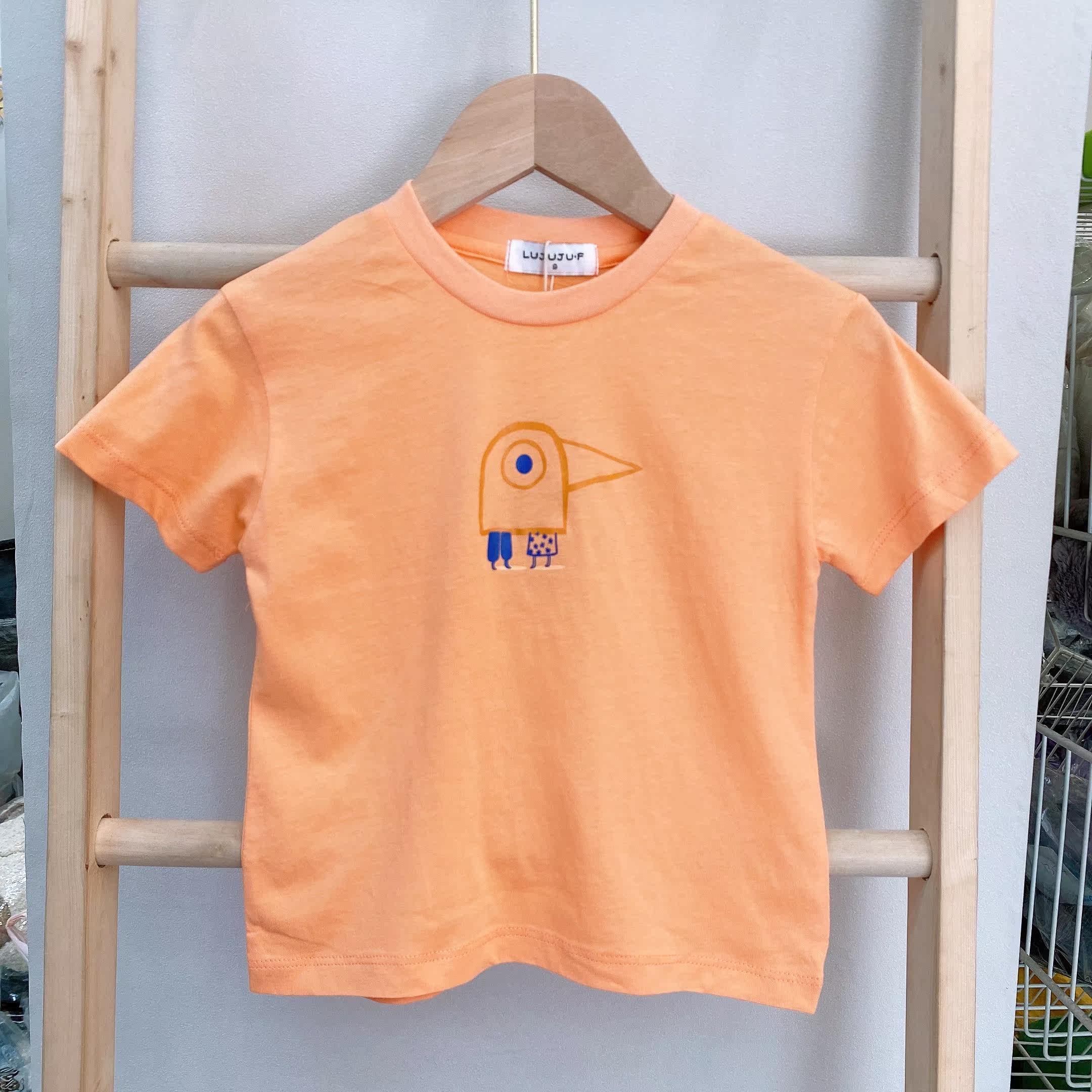 Brand summer children's children's baby Korean version of foreign style pure cotton all-match cute cartoon short-sleeved T-shirt 21093