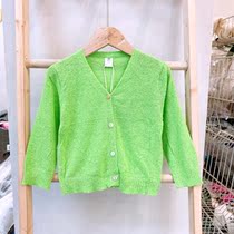 Brand spring autumn and summer childrens childrens Korean version knitted cardigan sweater thin section sunscreen air conditioning clothing 206396
