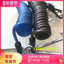 Double - head stainless steel spring rope double - flow hook double - claw hook double - head flow hook BCD dive flow hook