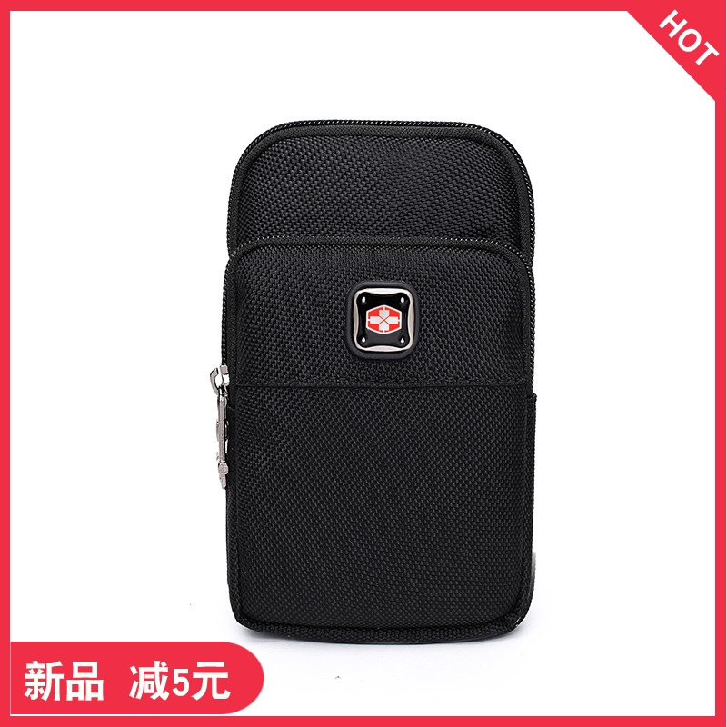 Swiss Army Knife Men's 6.5 inch 6.8 inch Screen Universal Mobile Phone Belt Bag Vertical Waist Mobile Phone Cloth Bag Old Man Wallet