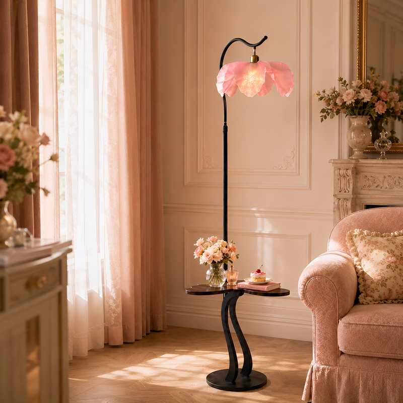 Medieval-Style Petal Floor Lamp, French Style 2026 New Designer Living Room Sofa Integrated Bedroom Ambient Light Medieval-Style Petal Floor Lamp, French Style 2026 New Designer Living Room Sofa Integrated Bedroom Ambient Light
