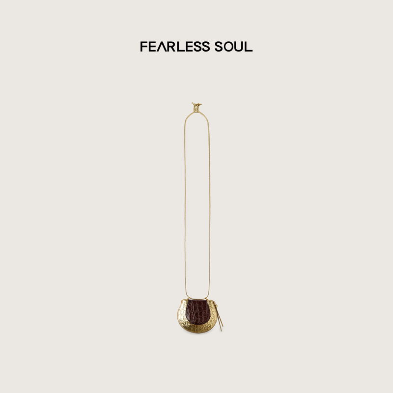 Taffa Tang Fa Fa's Carefully Selected First-Layer Cowhide Exquisite and Compact Cross-Body Shoulder Bag 826Sb374