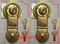 Camphor wooden box luggage accessories box buckle old box large lock cover iron copper plated long lock short short neck lock