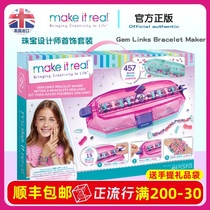 British make it real girl bracelet children necklace handmade diy toy 6-78915 birthday gift