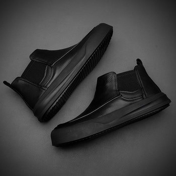 Genuine leather men's shoes 2025 autumn and winter chelsea boots men's martin