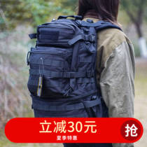 Hardcore cordura cordura 1000D50L wear-resistant outdoor emergency professional escape shoulder black backpack