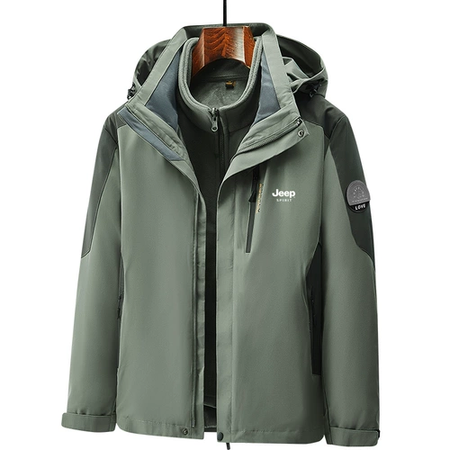 Jeep, джип, съемная демисезонная дорожная куртка для скалозалания, «три в одном», коллекция 2023, для среднего возраста