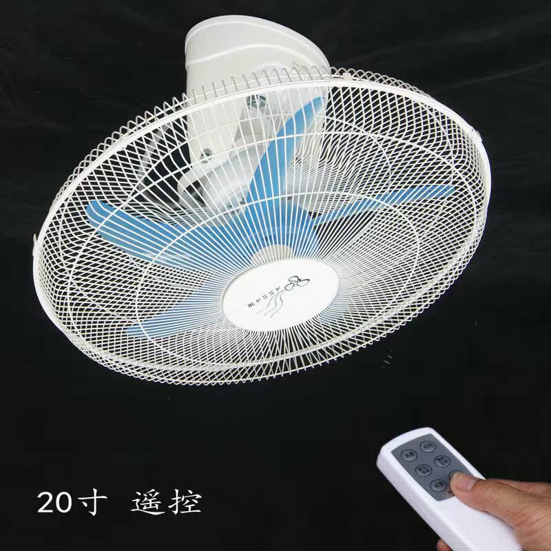 linh kiện quạt hơi nước Đen quạt điều khiển từ xa mạnh mẽ Quạt trần 20 inch Quạt trần trường học ký túc xá công nghiệp 360 độ lắc đầu quạt - Quạt điện quạt tích điện ông tây