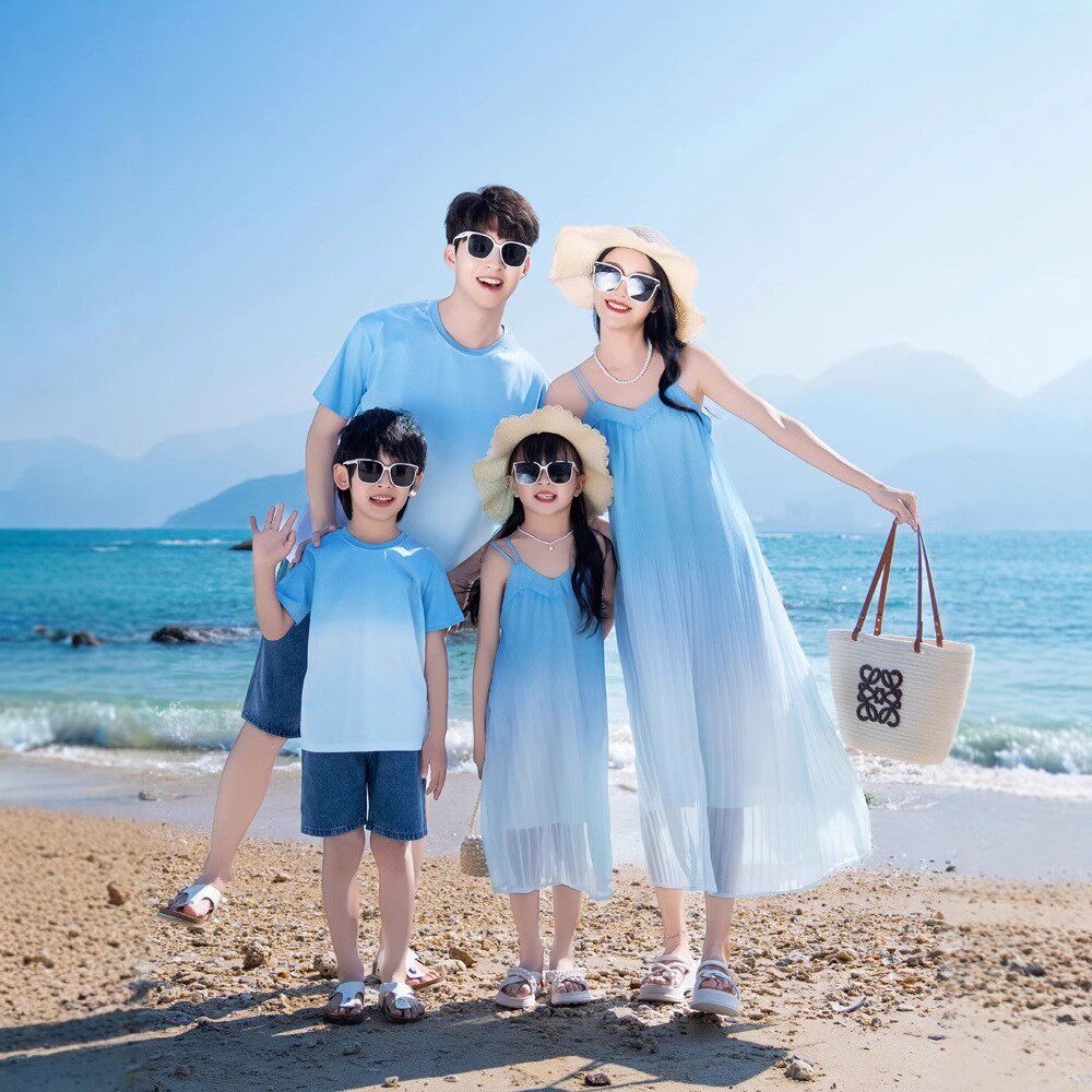 A must-buy for your sanya vacation! gradient beach dresses – the perfect  matching outfit for moms