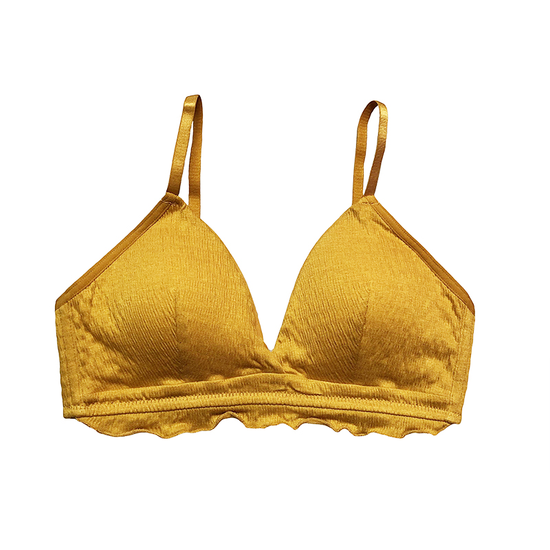 Bông Pháp tam giác cup áo ngực Bralette không thép vòng sexy cốc mềm ngực lớn diễn đồ lót vú nhỏ womens áo ngực.