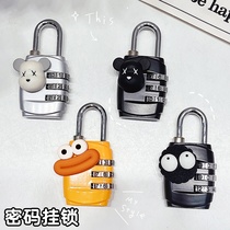Password lock padlock cute cartoon student dormitory cabinet lock anti-theft suitcase bag multi-function mini lock