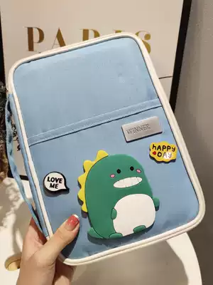Cartoon birth certificate storage bag Cute pregnancy test data bag Household account book family portable document collection bag Portable