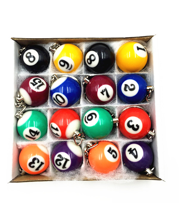 The colourless billiard key chain in 89 ball 16 - color billiard key billiard hung pool souvenirs