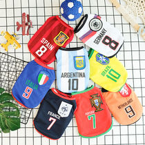 Dogs clothes Summer thin back hearts large canine jerseys breathable cool teddy bib Bear gold mullabrador