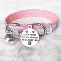 Dog card Custom Item Circle Bell Dogs Cat Kitty Anti-Throw Cat Lettering Nameplate Small Dog Necklace Pet Pendant