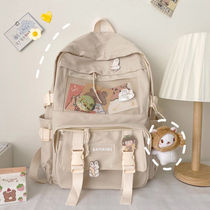 High face value Bag Womens Senson Department 100 lapped Korean version Double shoulder bag Primary middle school students High school students female large capacity