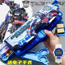 Transformers stationery box multi-function handsome pencil case pen box boy boy boy boy boy Primary School First Grade Three