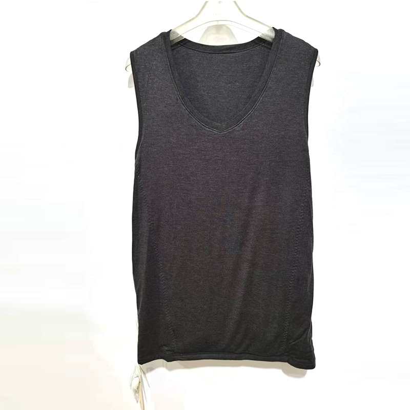 Scarecrow underwear machine washable 100% mulberry silk warm vest men's V-neck thickened winter close-fitting bottoming vest