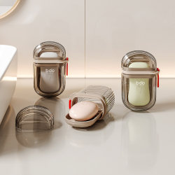 Soap Box Portable Travel For Home High-end Drain Toilet Soap Storage Wash Table Soap Box Student Dormitory
