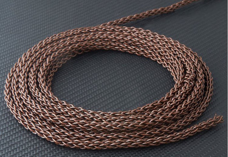 Ygao Leaf AKG headphone upgrade line 3 5 headphone plug DIY loose line 7N 63 Core gold and silver mixed up HIFI line