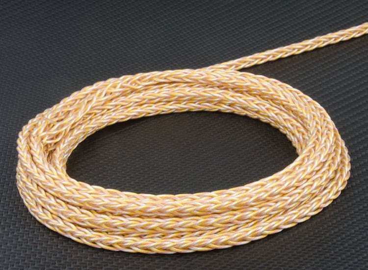 Gold and silver bronze mixed HIFI upgrade line headphones silver plated gold plated wire DIY handwoven audio loose wire